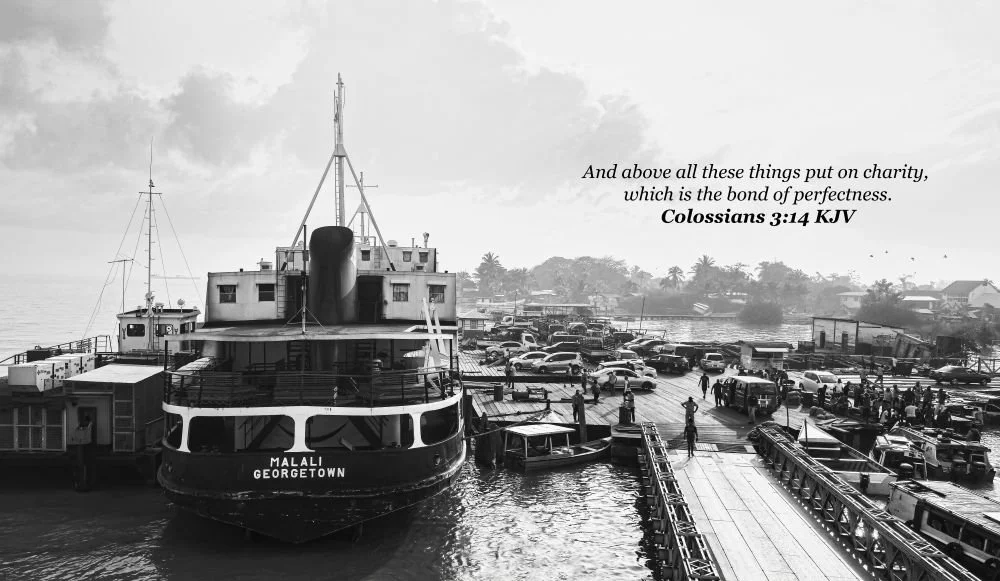 The bond of Perfectness. Black and White. Colossians 3:14 (Size 13 Inches X 19 Inches. Bordered to 1 Inch on all sides. Photography Print)