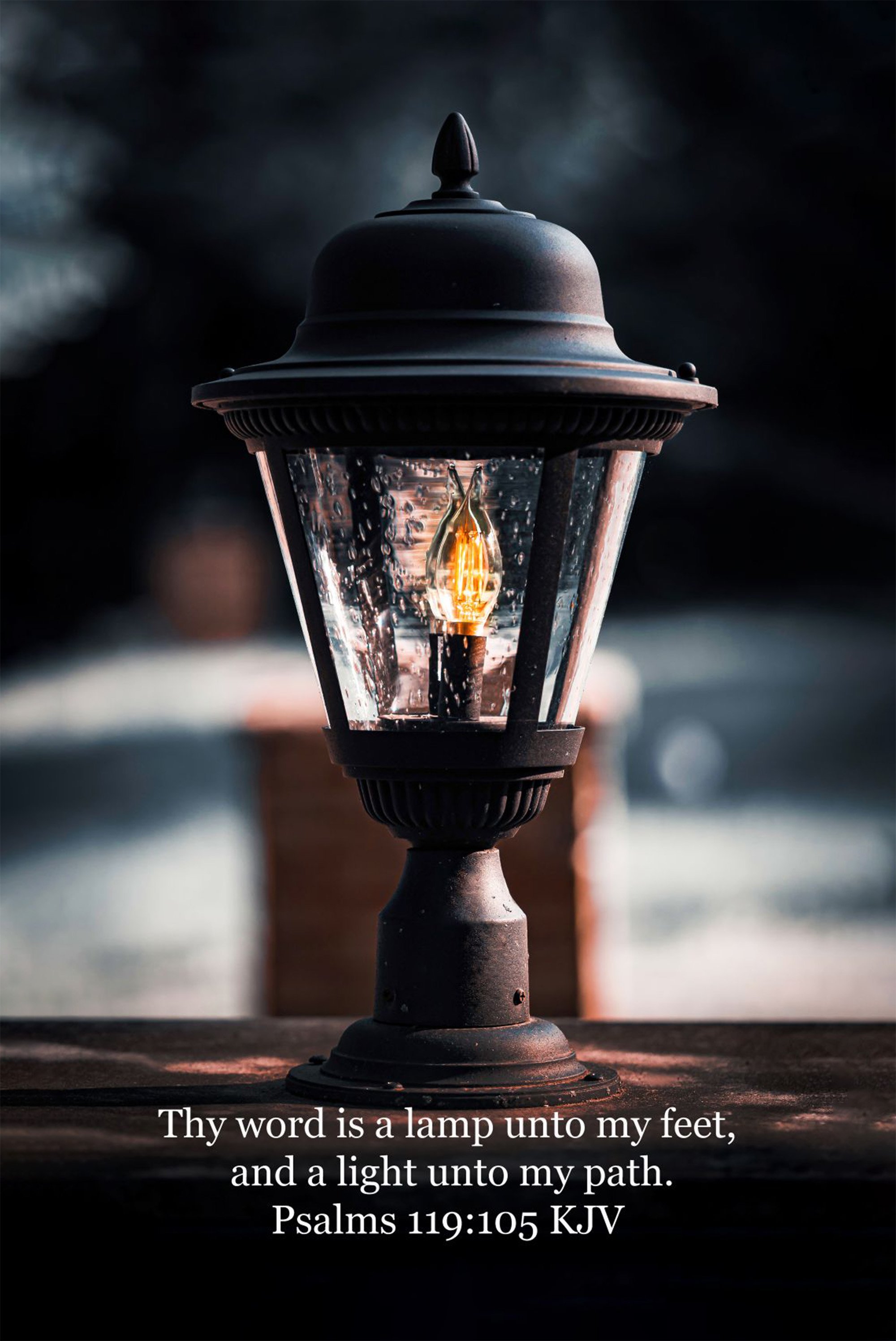 The Lamp. Psalms 119:105 (Size 13 Inches X 19 Inches. Bordered to 1 Inch on all sides. Photography Print)