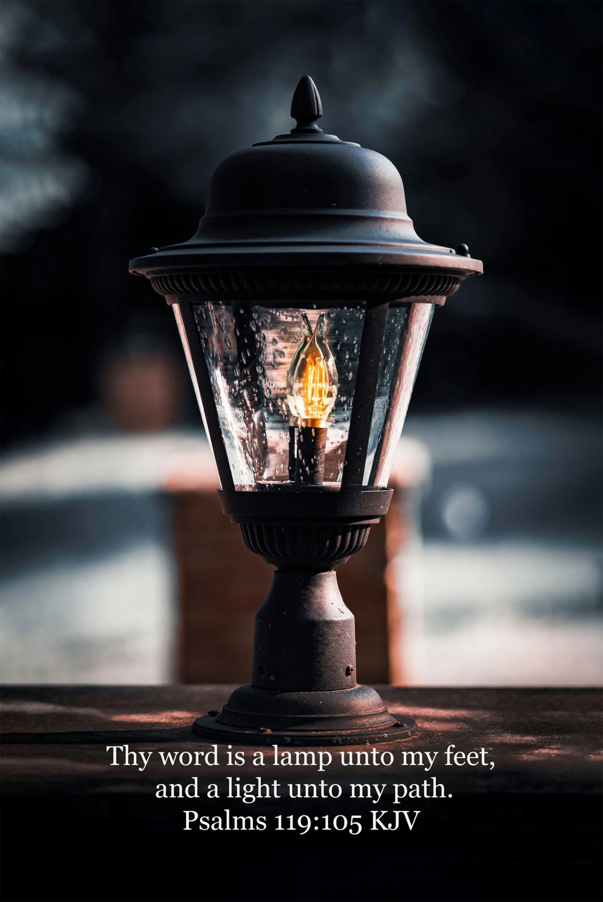 The Lamp. Psalms 119:105 (Size 8.5 Inches X 11 Inches. Bordered to 1 Inch on all sides. Photography Print)