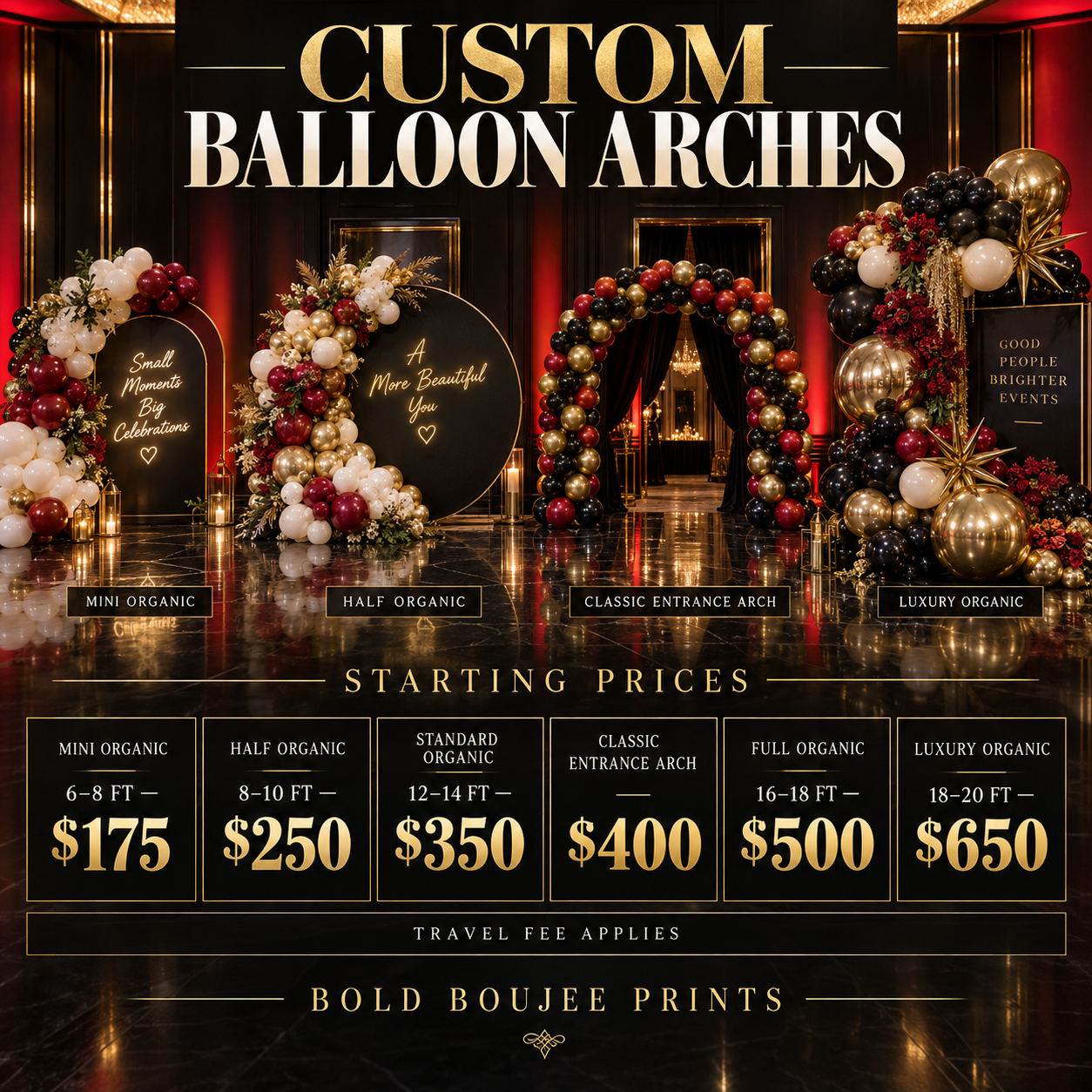 Custom Balloon Arch Setup Service
