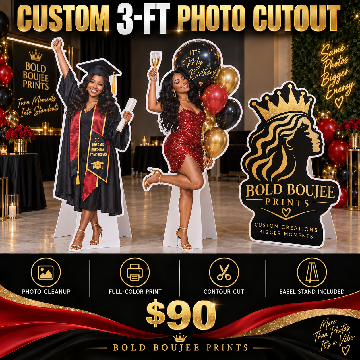 3 FT Custom Photo Cutout