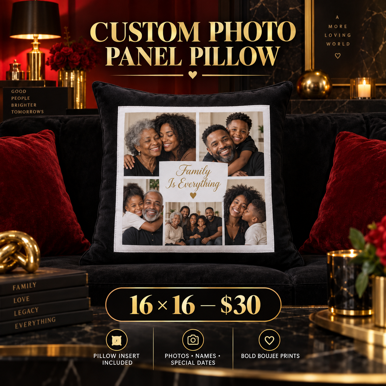 Custom Photo Panel Pillow