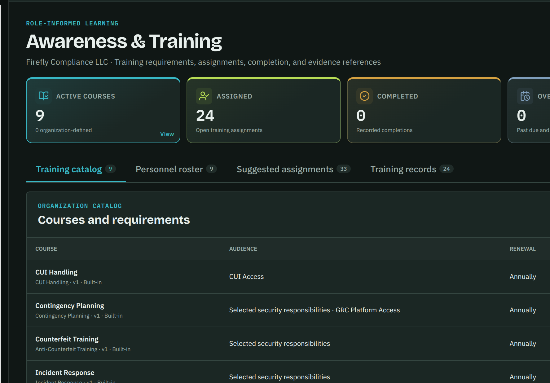 Awareness and Training Module
