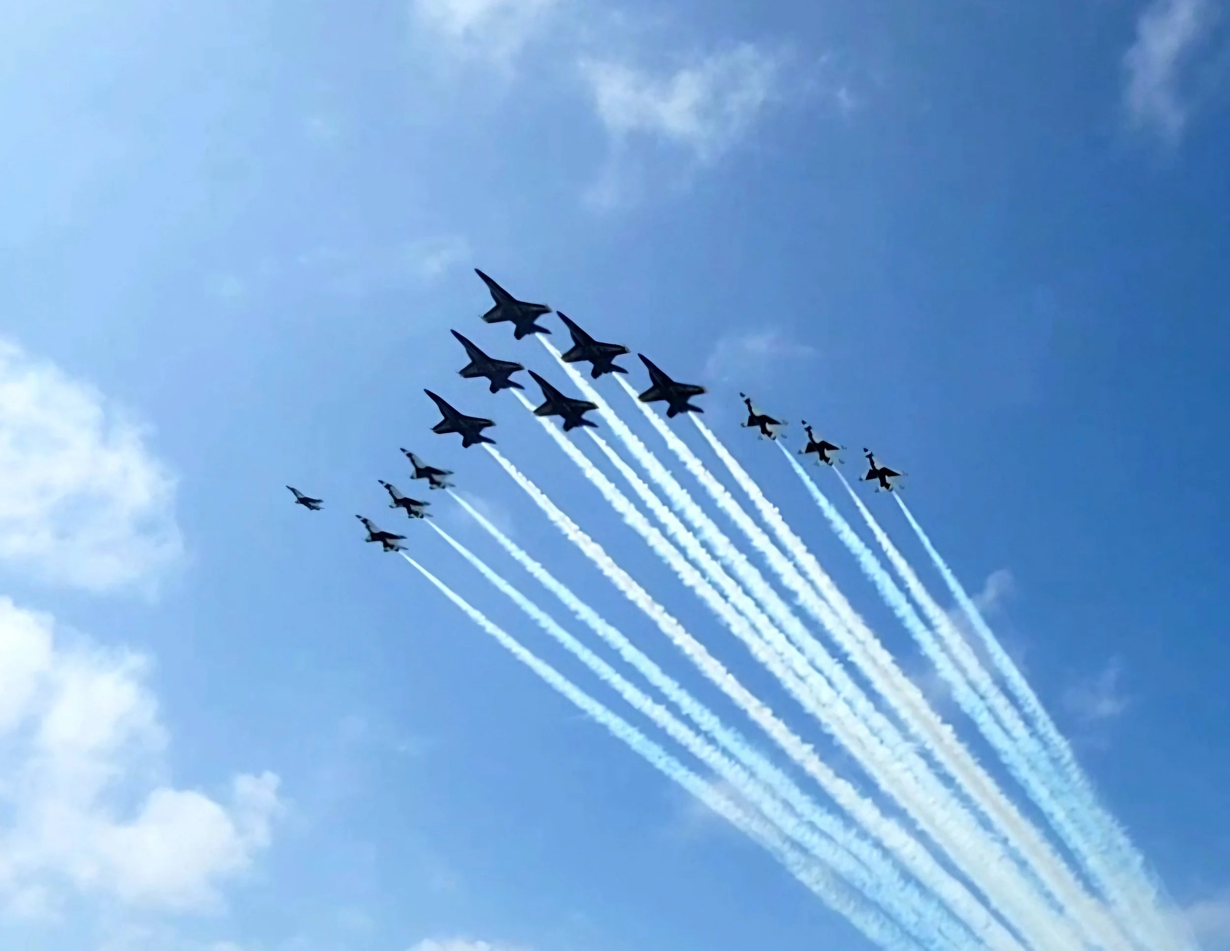 Blue Angels - Thunder Birds Super Delta Beach Fly over 2024 - Pensacola Beach, FL