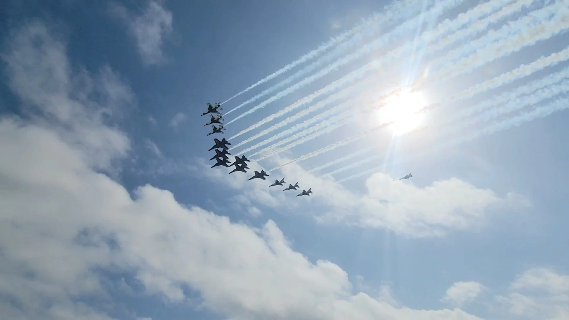 Blue Angels - Thunder Birds Super Delta Beach Fly over 2024 - Pensacola Beach, FL