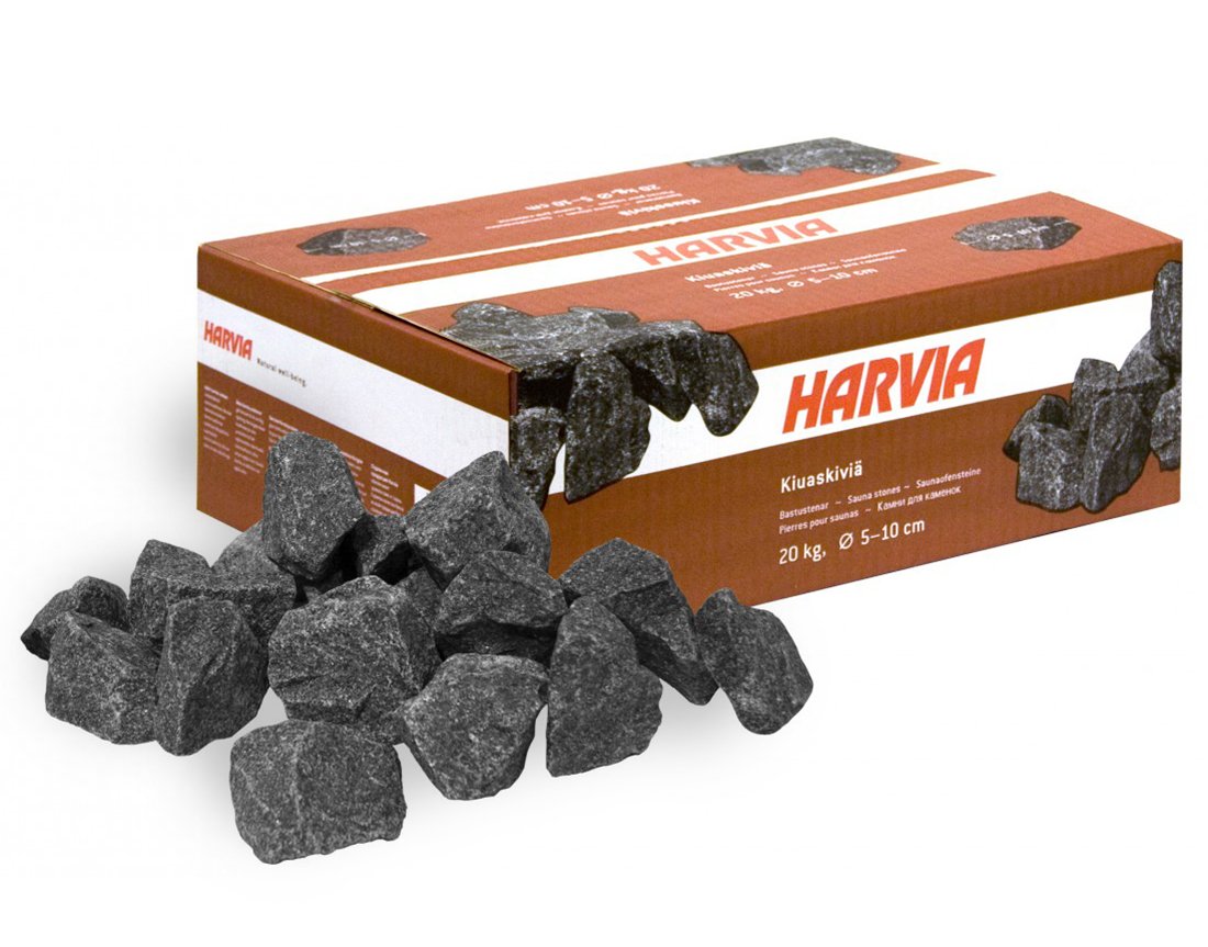 Harvia AC3000 Olivine Diabase Sauna Heater Stones, Split Face, 5-10cm