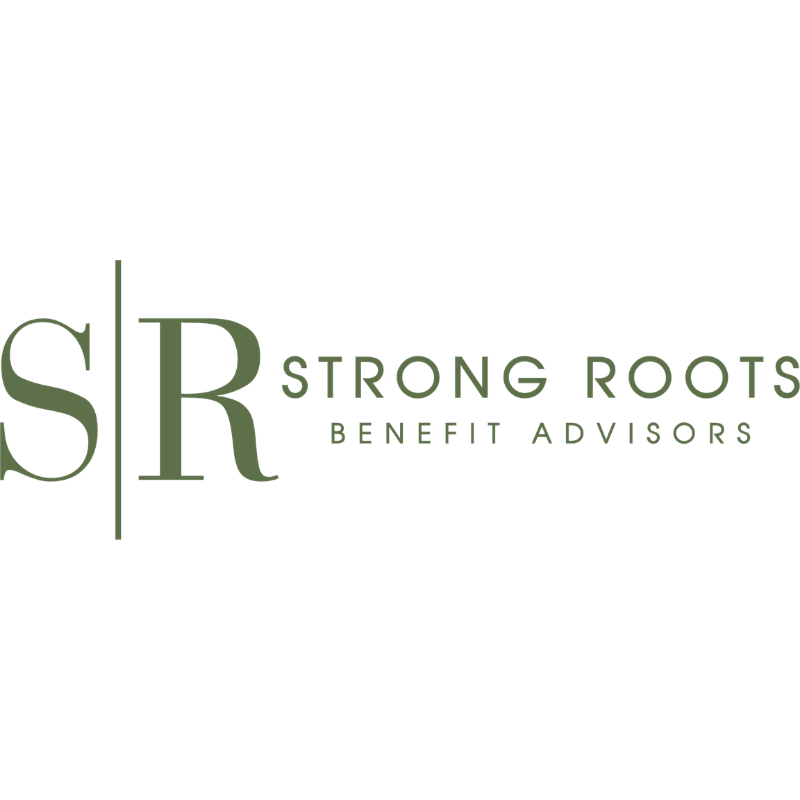 Logo for Strong Roots Benefit Advisors featuring the initials S and R, with the text 'Strong Roots Benefit Advisors' in green.