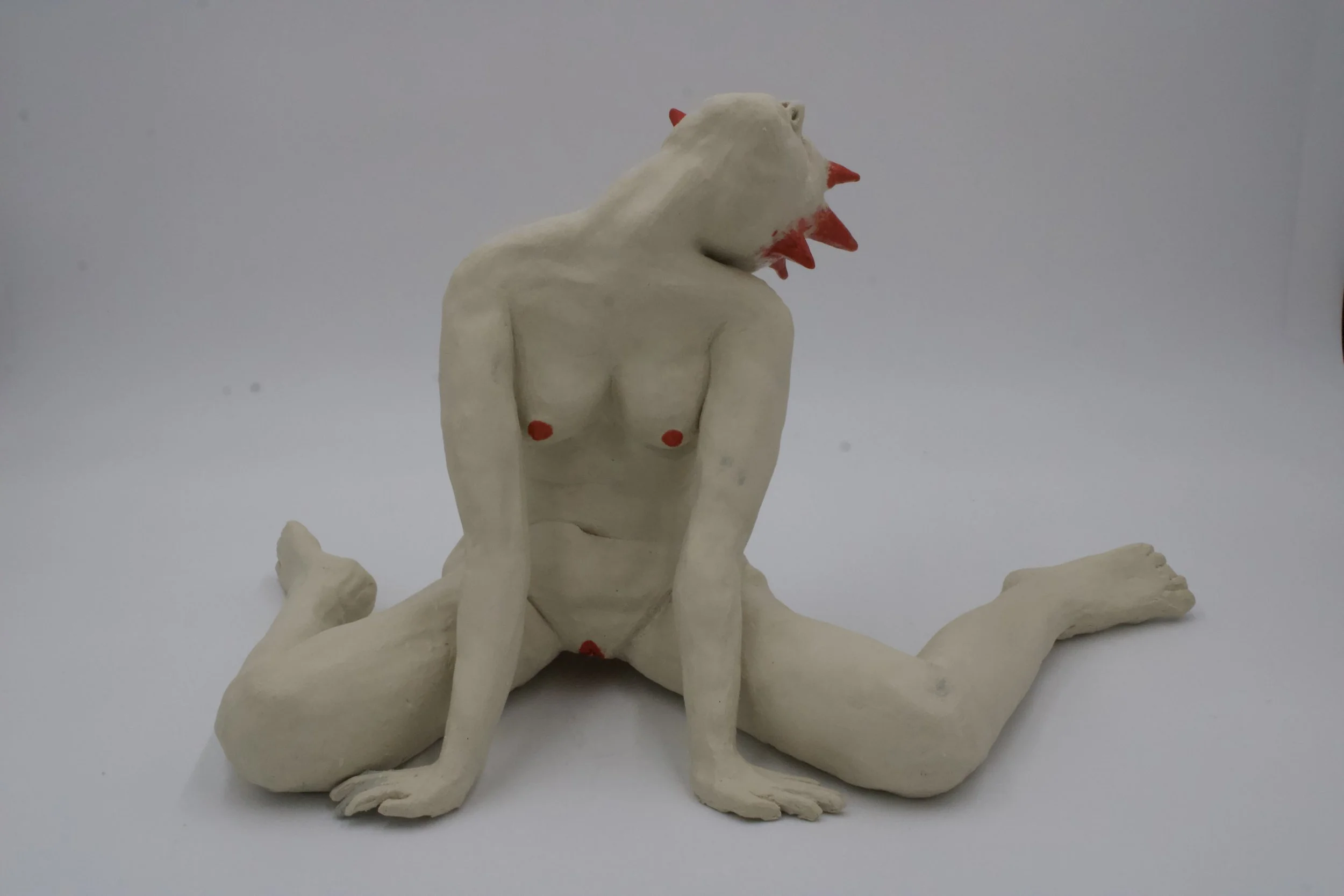 "Pain"

B-Mix Clay, Red underglaze, Glaze

2026