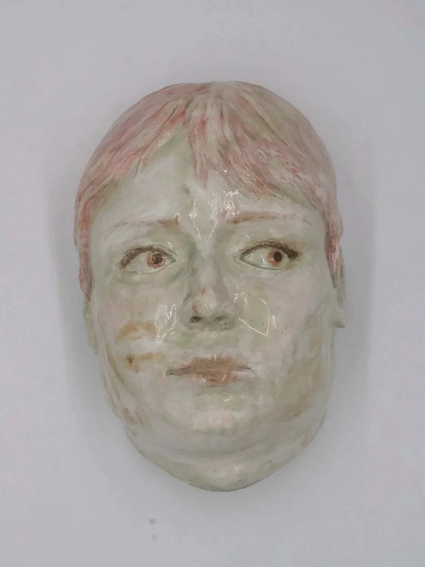 "Self Portrait" 

B-Mix Clay, pink underglaze, Glaze

2026