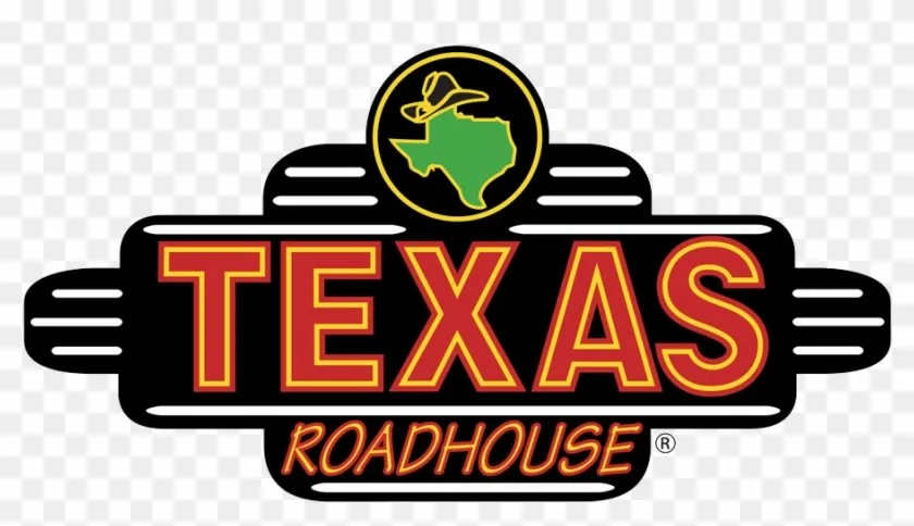 Texas Roadhouse restaurant logo with a cowboy hat and a map of Texas in the center.
