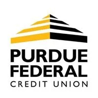 Purdue Federal Credit Union logo with a stylized black and gold pyramid