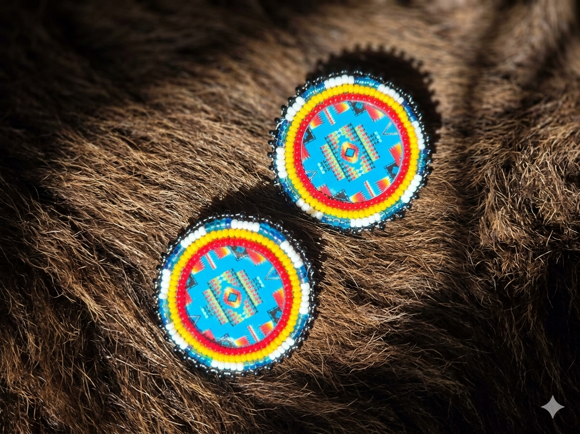 Round Tourquoise Southwest Design Cabochons