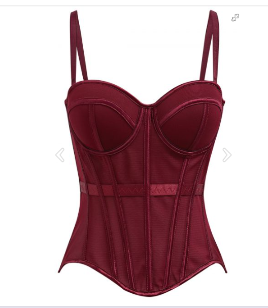 Structured Seam Panel Mesh Corset