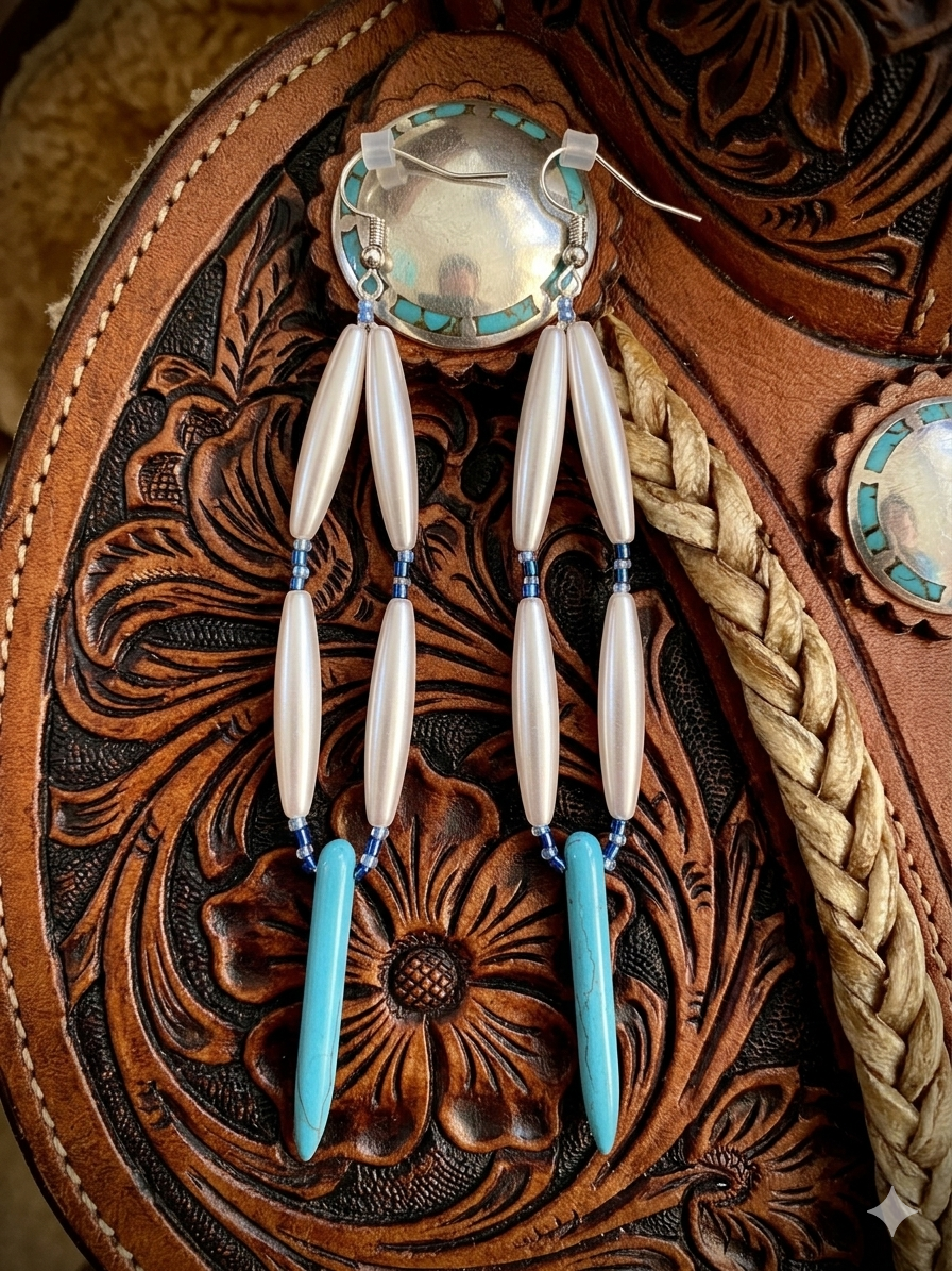 Tourquoise and Pearl Earrings