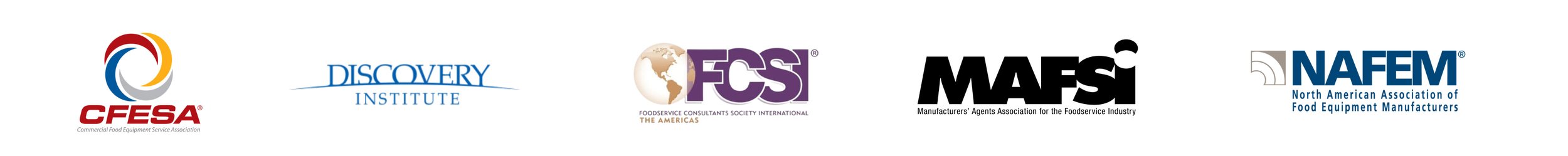 Logos of CFESA, Discovery Institute, FCS, MAFSI, and NAFEM organizations.