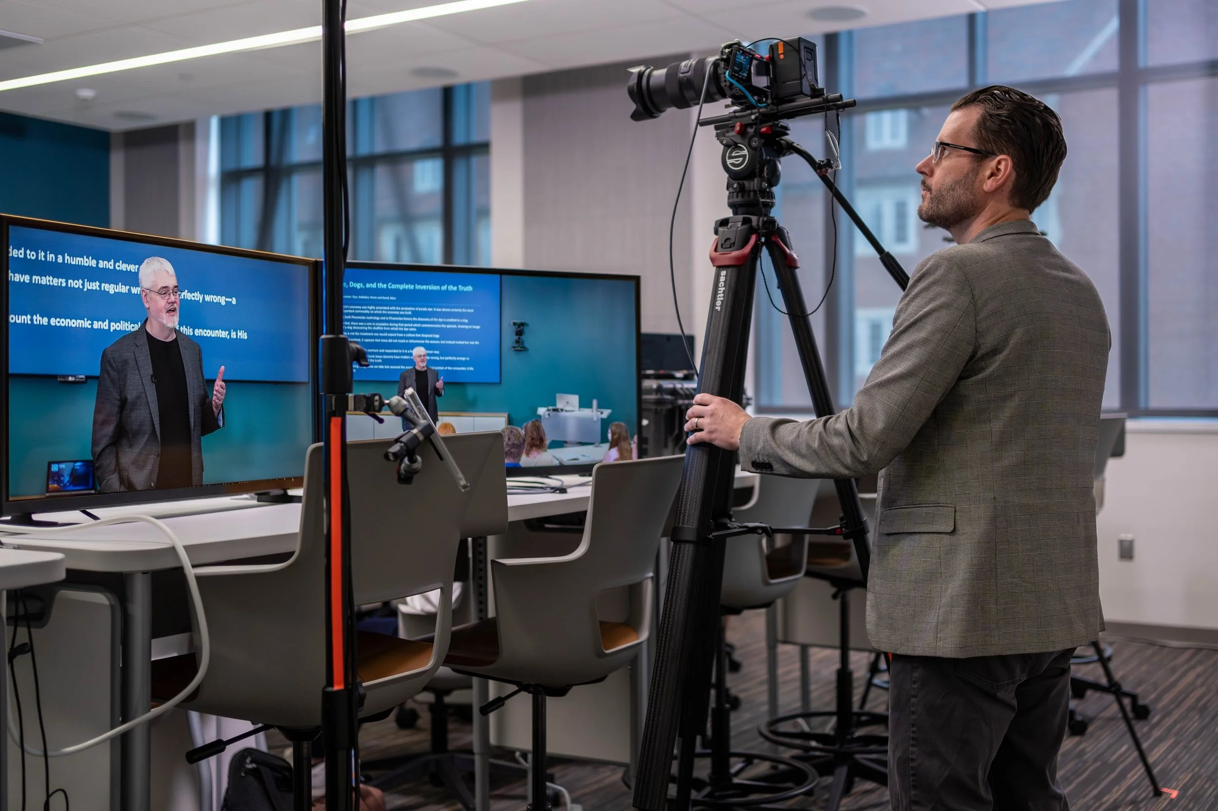 Day 2 down.

Another full day of filming with Jerry Bowyer in Grove City, PA for the @discoverycsc course on what Jesus and the Bible actually said about economics. The deeper we get into the material, the more it challenges the assumptions most of u