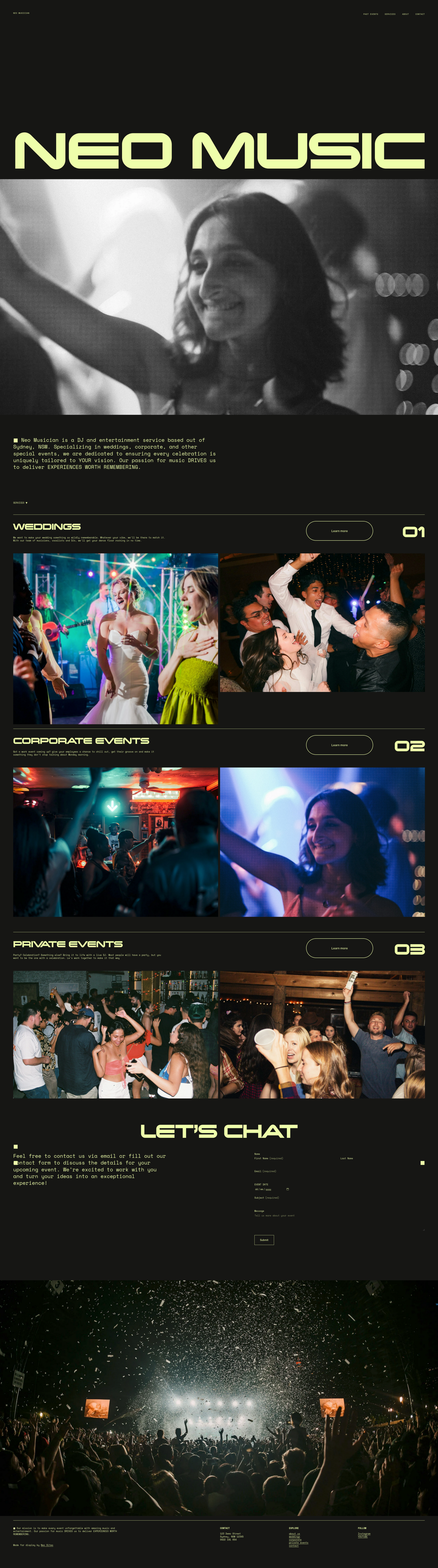 Demo Site: Music Group