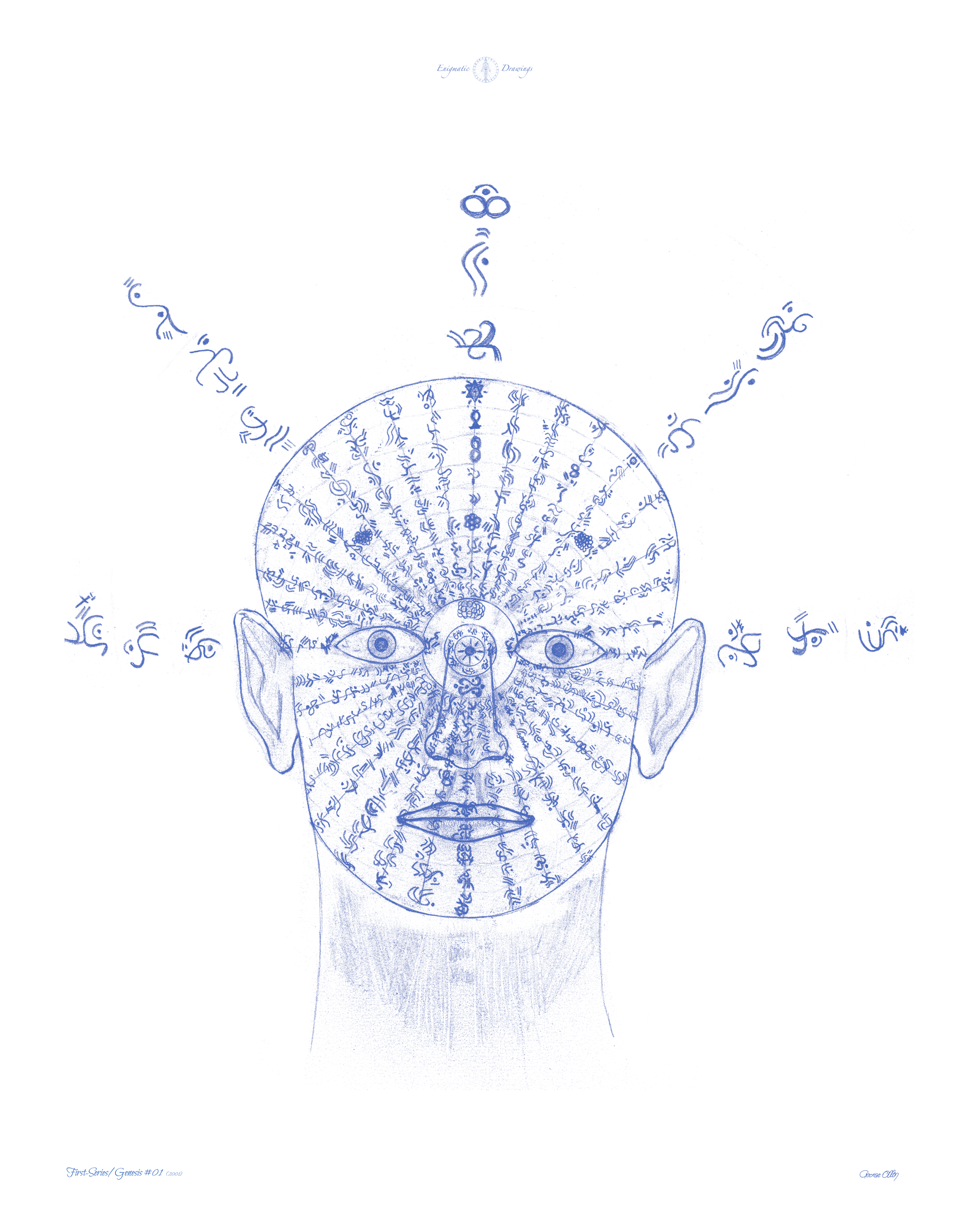First Series / Genesis #1 of 18 — Blue on White