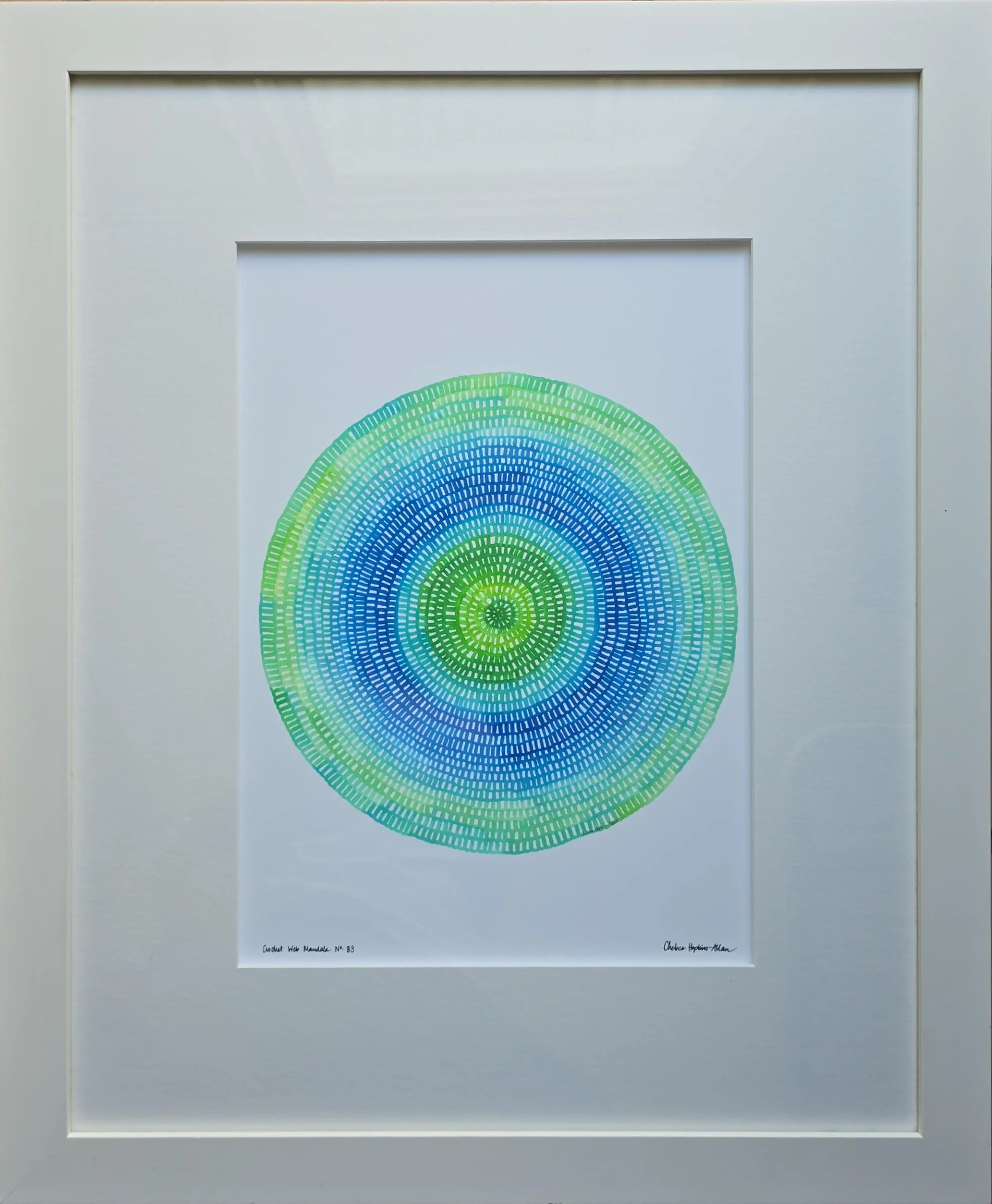 Crochet Web Mandala No. 83 — A3 Framed Fine Art Giclée Print