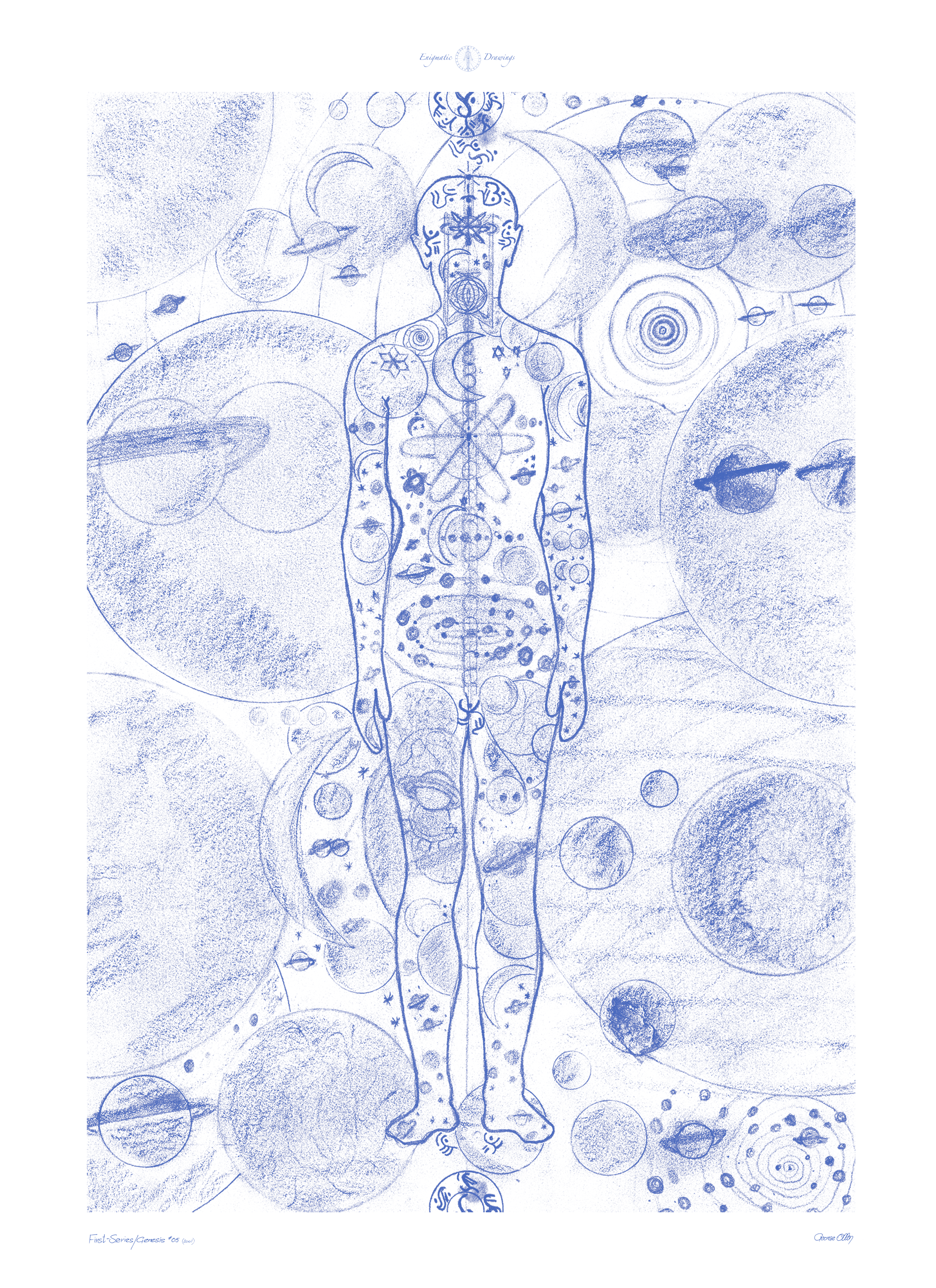 First Series / Genesis #5 of 18 — Blue on White