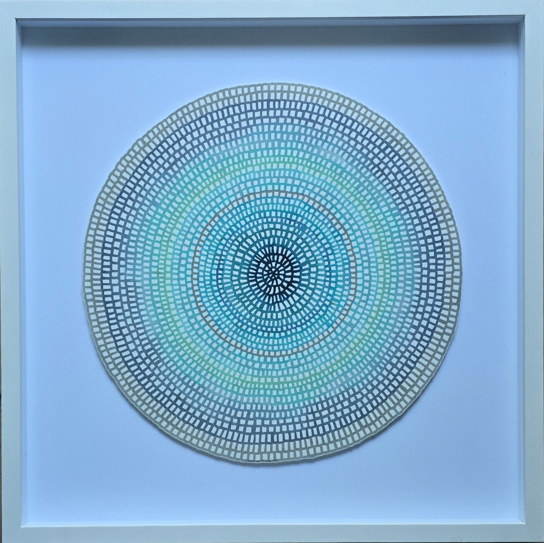 Original Crochet Web Mandala — Turquoise, Teal & Navy