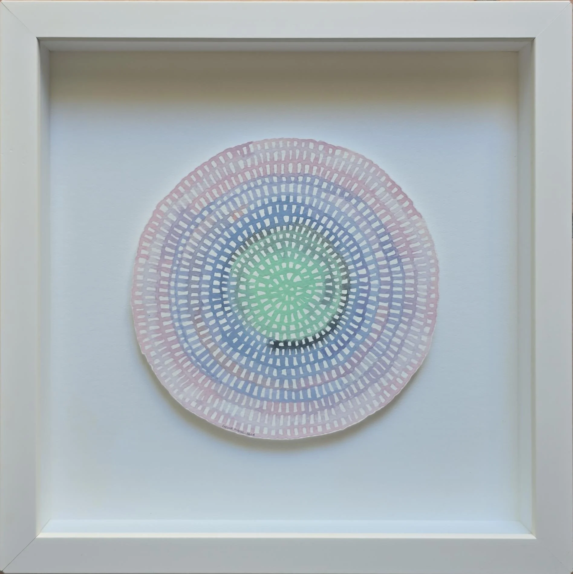 Original Mini Crochet Web Mandala — Lavender, Periwinkle & Mint