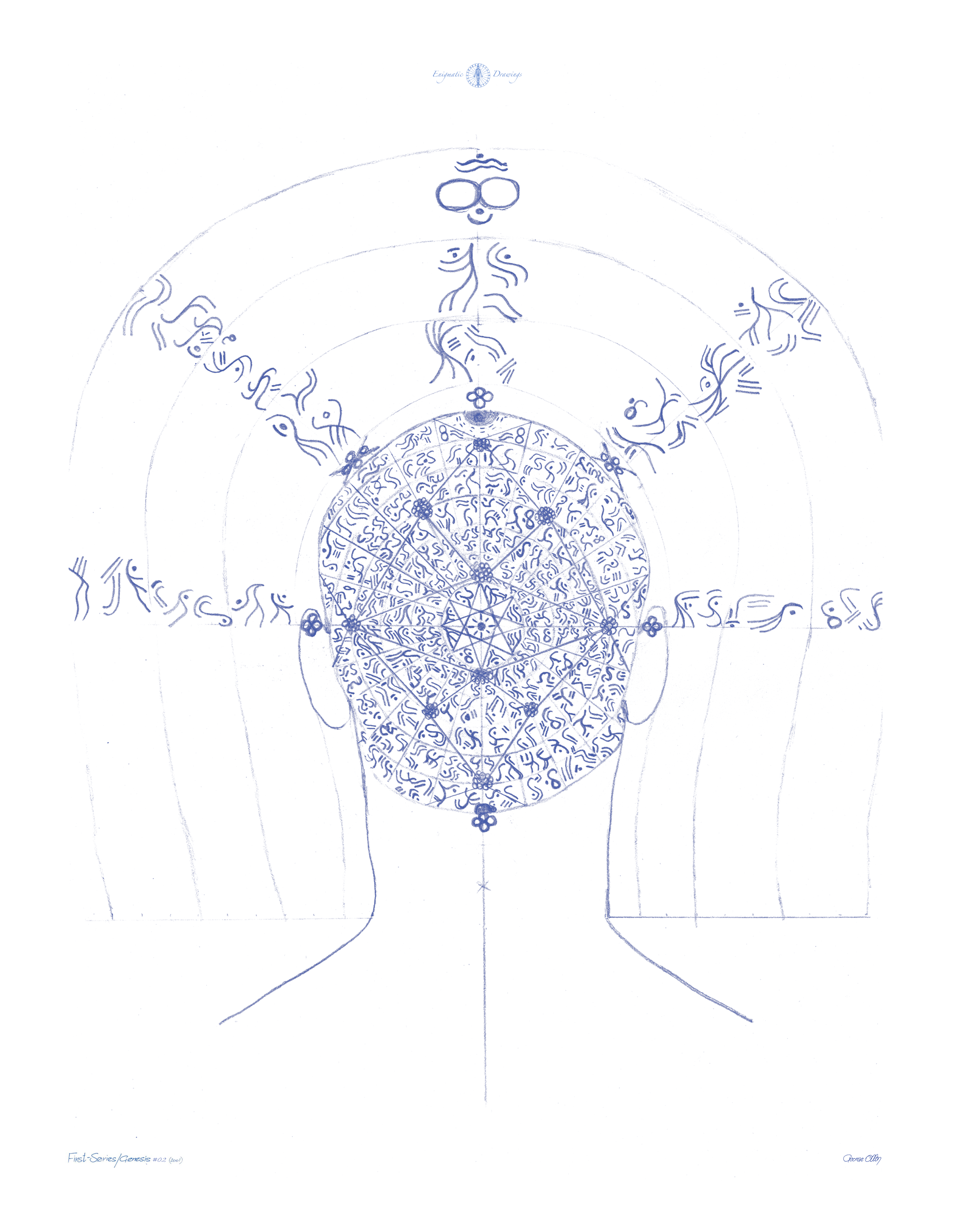 First Series / Genesis #2 of 18 — Blue on White