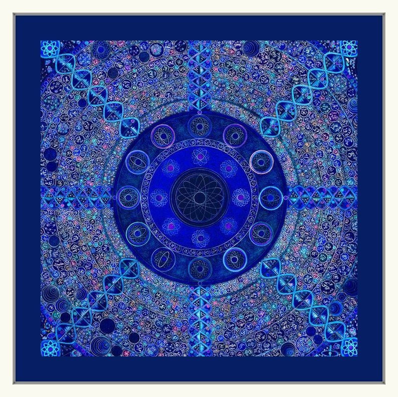 Cobalt Origins — Cropped Square Archival Canvas | Final Display Stock