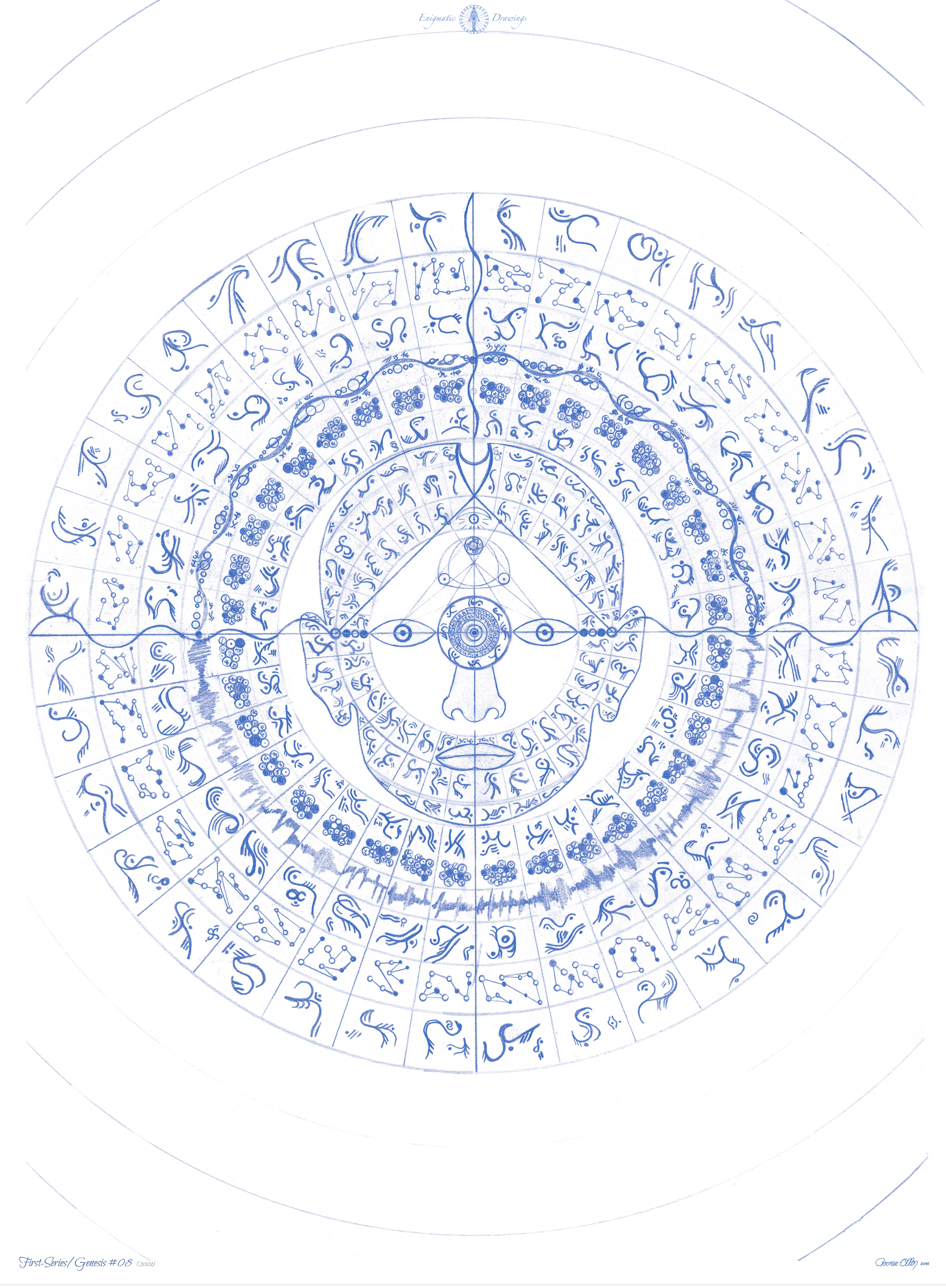 First Series / Genesis #8 of 18 — Blue on White