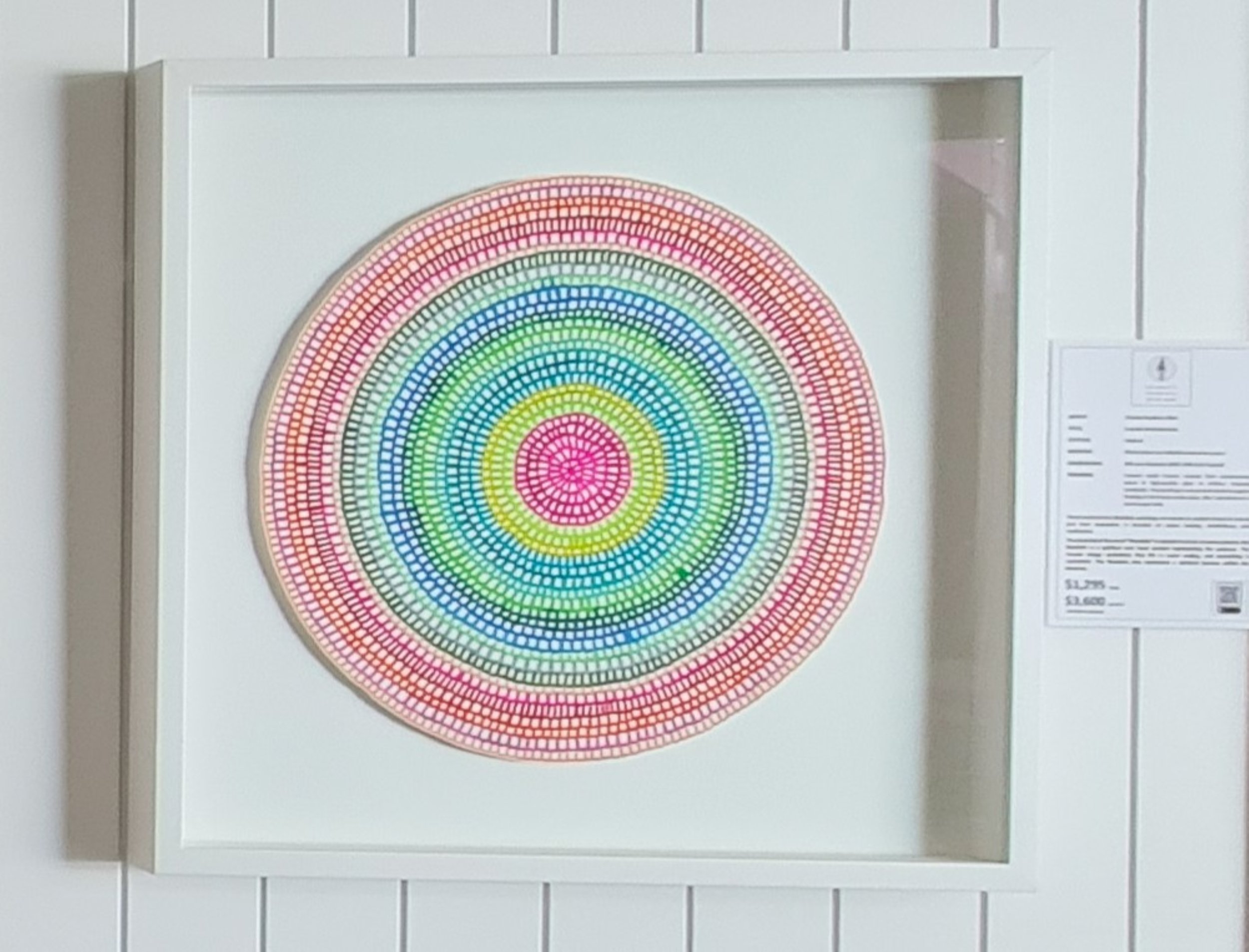 Original Crochet Web Mandala — Coral, Lime, Teal & Magenta