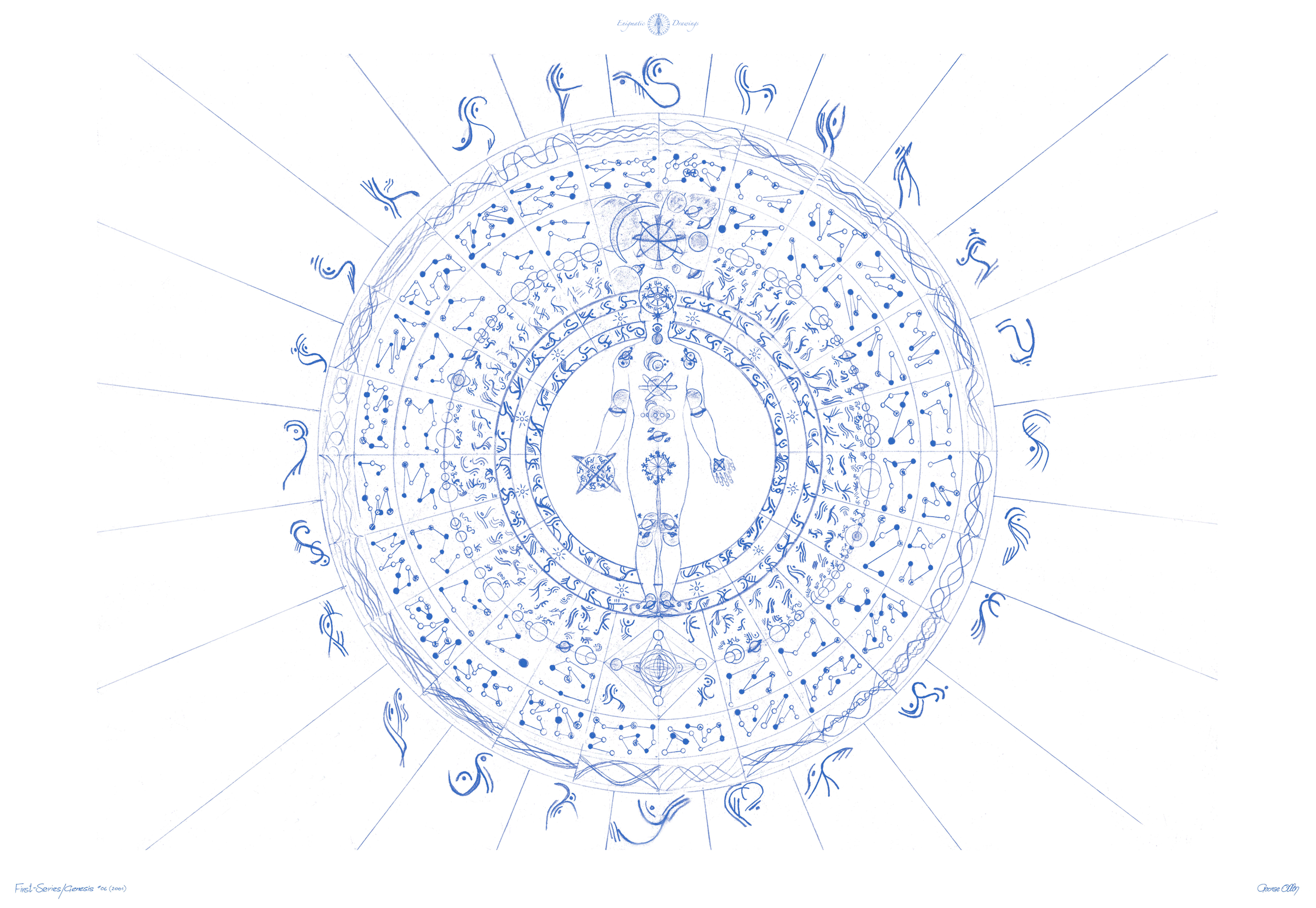 First Series / Genesis #6 of 18 — Blue on White
