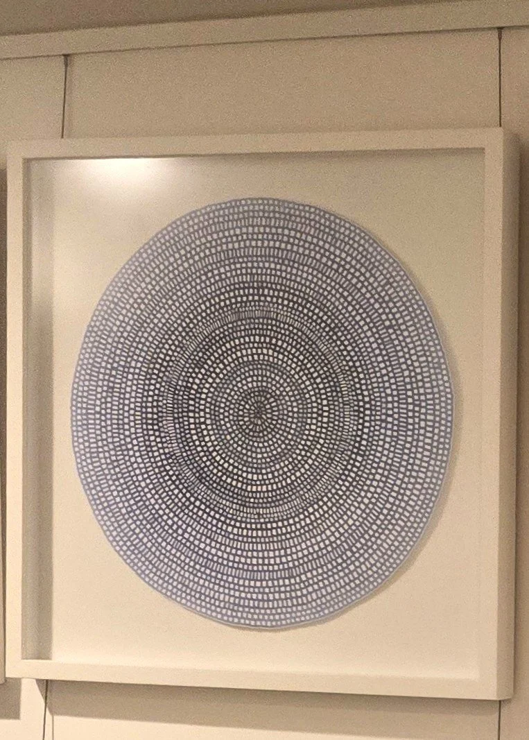 Original Crochet Web Mandala — Indigo, Navy & Charcoal Grey