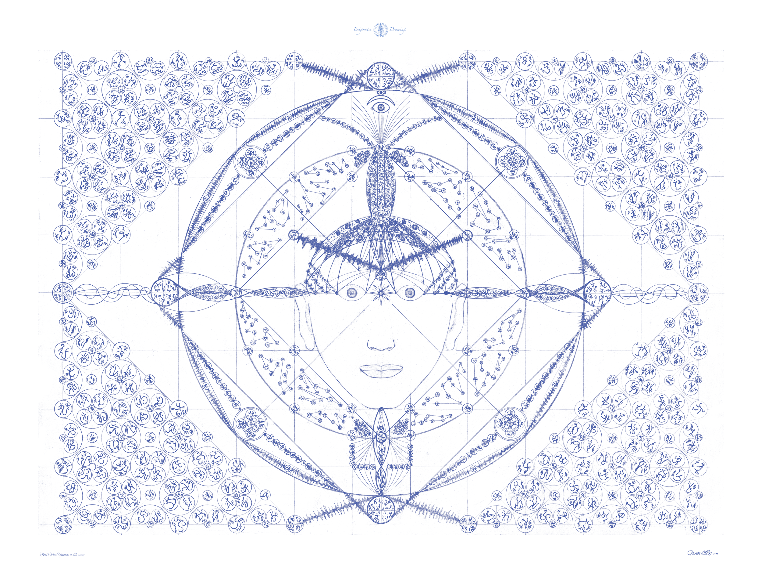 First Series / Genesis #12 of 18 — Blue on White