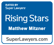 Book cover titled 'Rising Stars' by Matthew Mitzner, rated by Super Lawyers, with website SuperLawyers.com