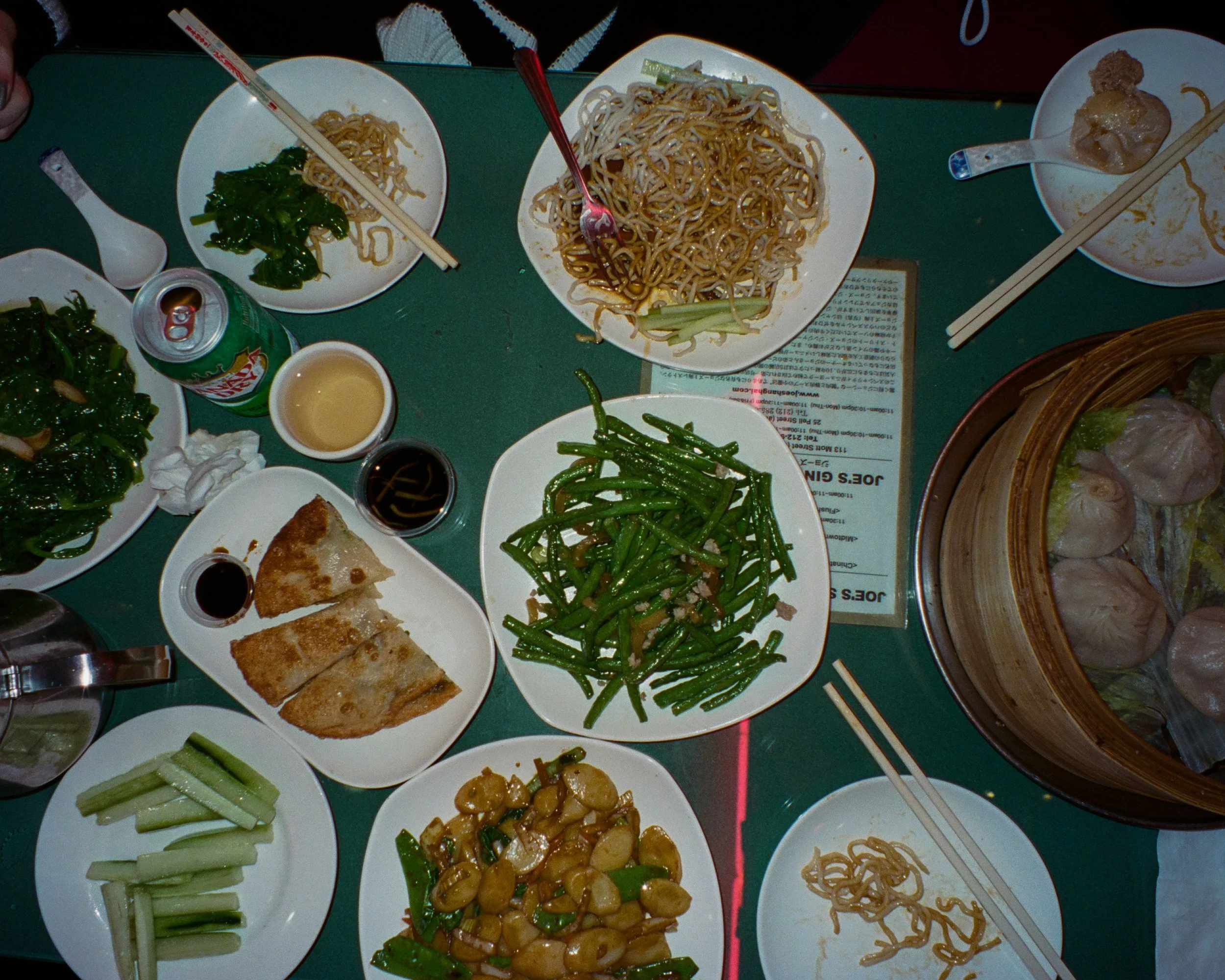 A table full of dim sum