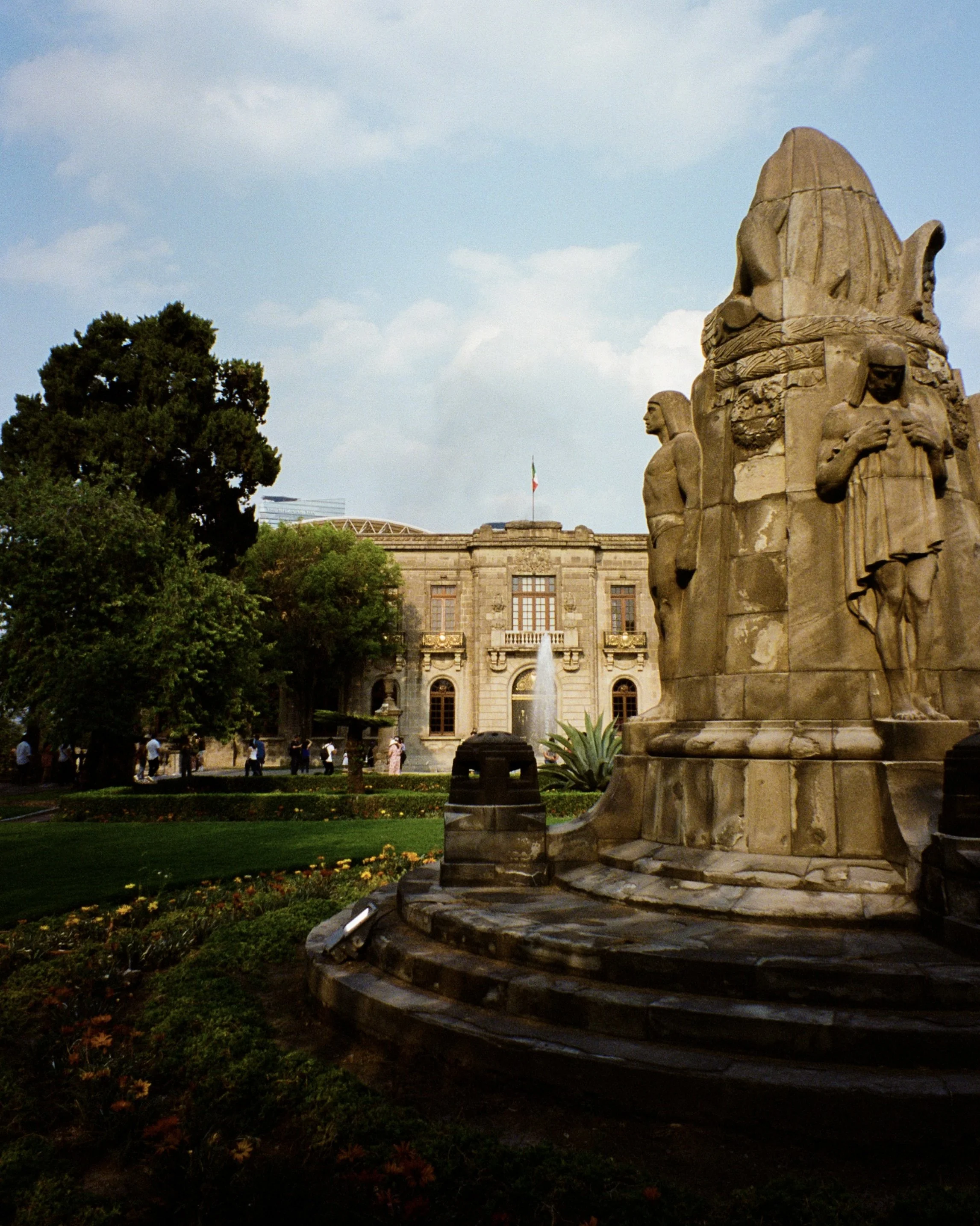 A historic building in Mexico City overlooking the town