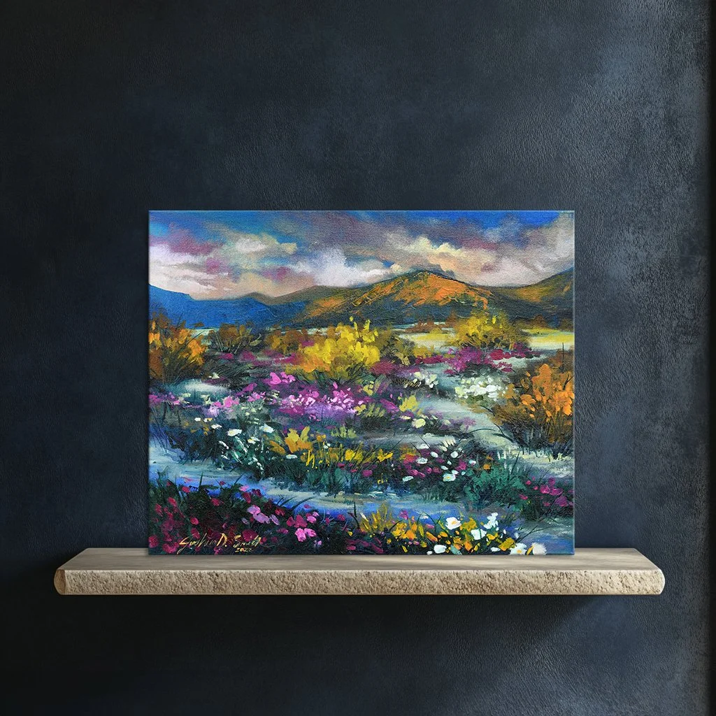 Floral landscape, another one that my wife enjoys, and I am on the fence about. She likes the colors and loose style, let's see what you think!