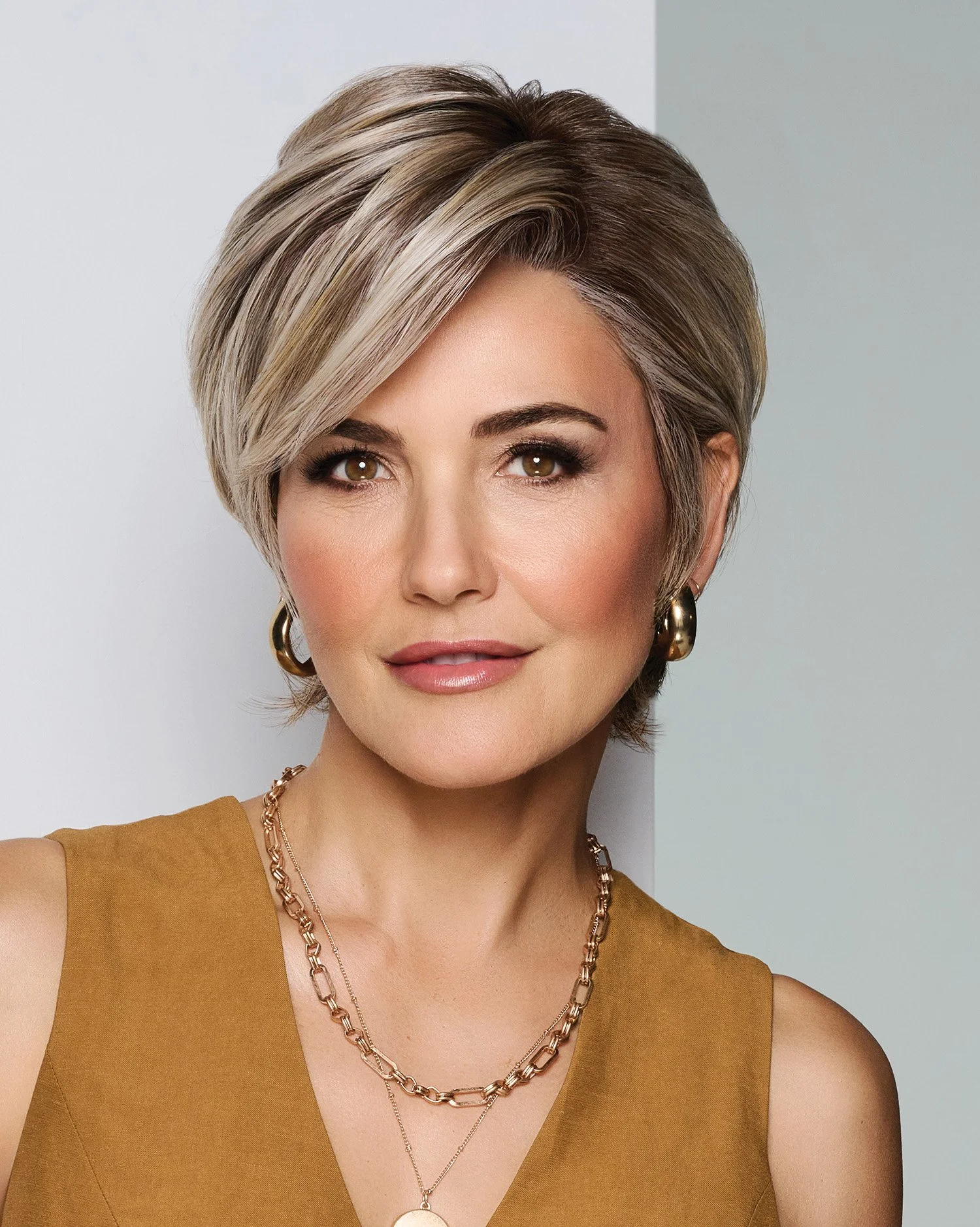 Short layered classic look.