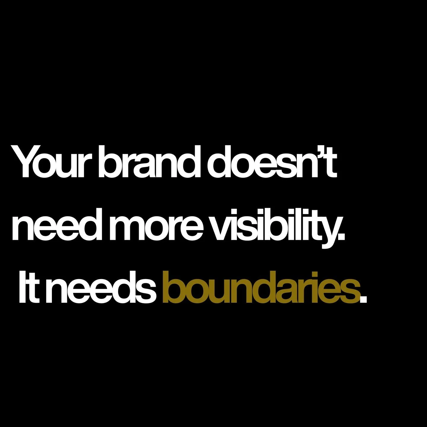 Unpopular opinion:
A lot of &ldquo;marketing struggles&rdquo; are just a lack of boundaries in disguise.

You don&rsquo;t need more content.
You don&rsquo;t need another strategy.
You don&rsquo;t need to &ldquo;show up more.&rdquo;

You need to decid