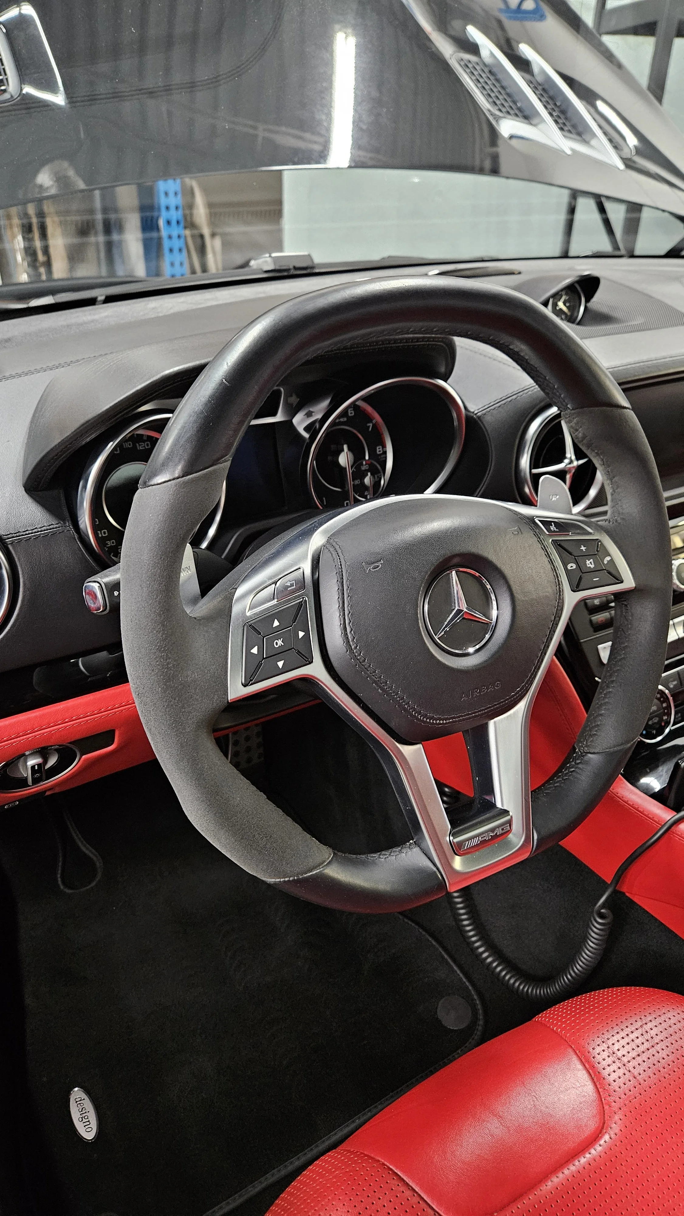 Mercedes amg interior detail Alcantara