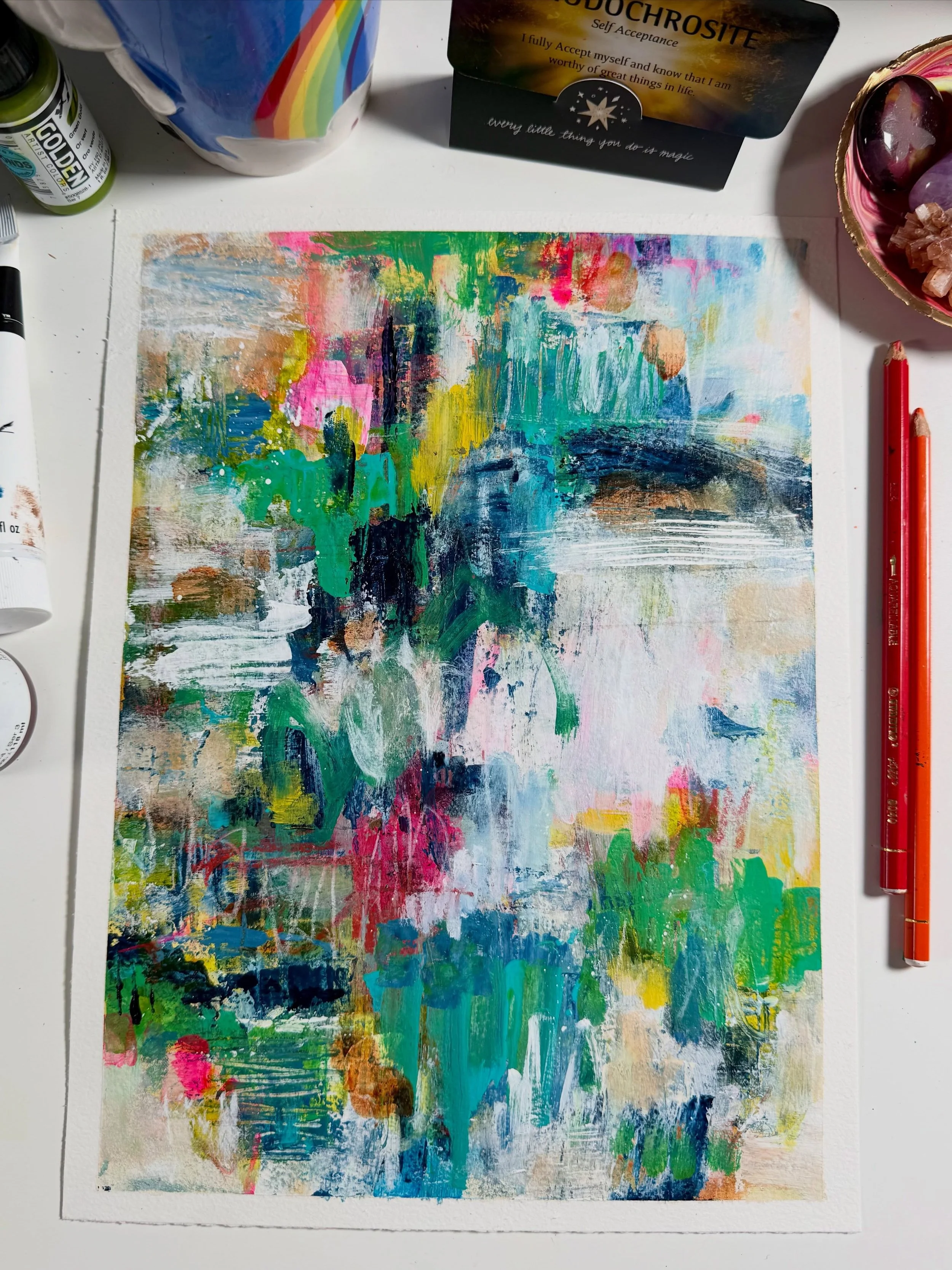 There&rsquo;s been SO much happening lately. Launching my new website, announcing Morocco, releasing a new class, and heading to Denver to teach and play.

But I still managed to sneak in a quick painting session.

Gotta prioritize making art. Always