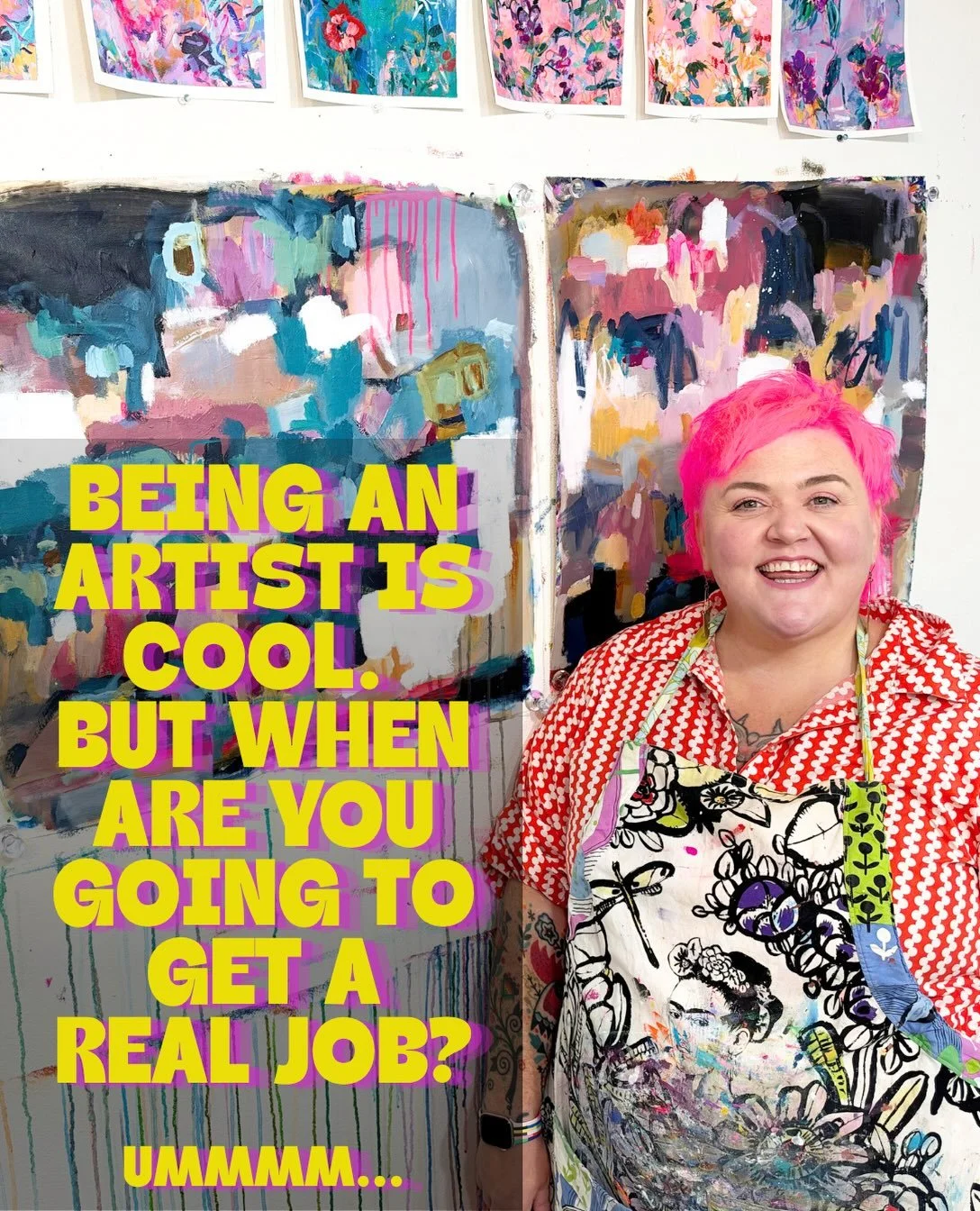 Celebrating FOUR YEARS of being a full-time artist! 🎨 
Anytime someone congratulates me on something that&rsquo;s happening in my art career, I feel this weird need to tell them: I was so sad for so long. So very sad. 
Maybe I gotta work on that, bu
