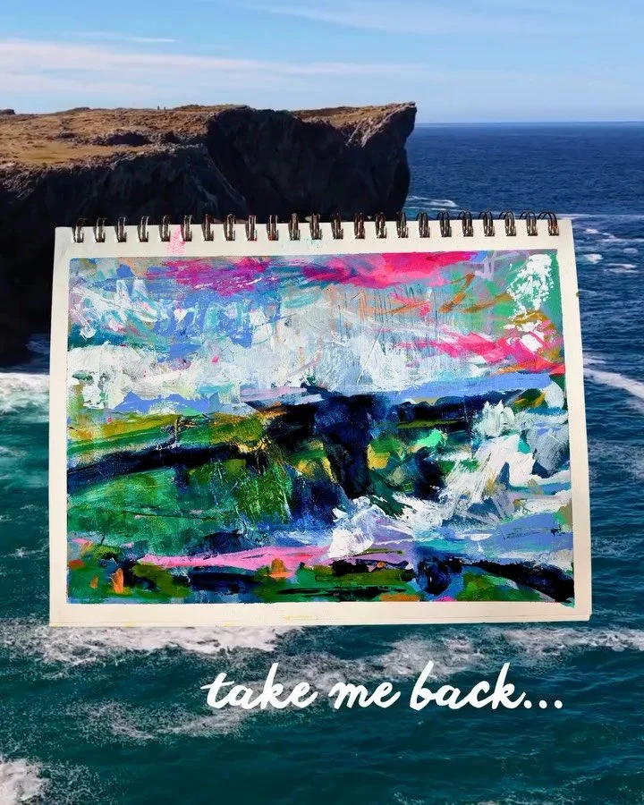To say I&rsquo;m excited to paint abstract landscapes again would be an understatement. I am bursting with inspiration and painting up a storm. 

Looking forward to translating these sketchbook pieces to canvas. Eeeee!