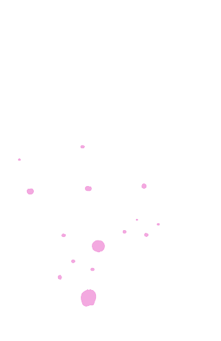 A digital illustration of a stylized scientific diagram showing an atomic model with electrons orbiting a nucleus, depicted with pink electrons and black orbit paths on a black background.