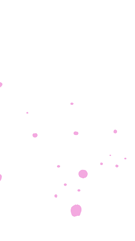 Pink water balloons falling against a black background.