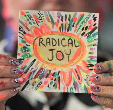Colorful handmade card with