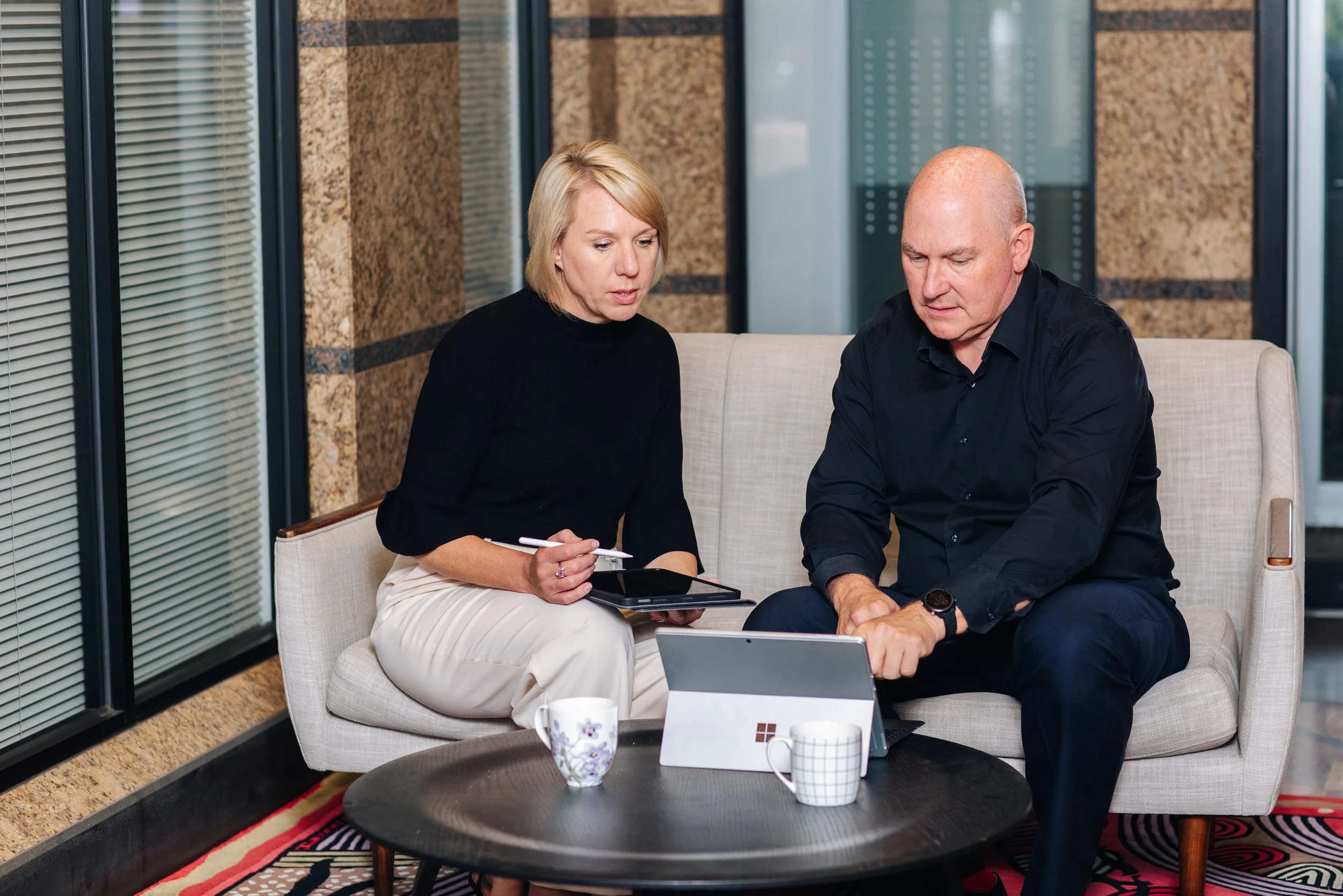 Peter Jacob and Jodi Brady of Alphington Private Wealth