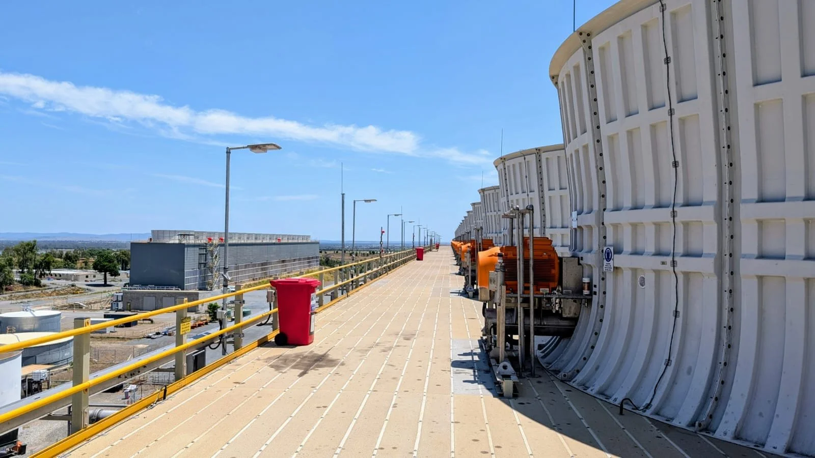Map highlighting strategic regional hubs in Singapore and Sydney, providing rapid deployment for cooling tower testing across Southeast Asia, the Middle East, and Australasia
