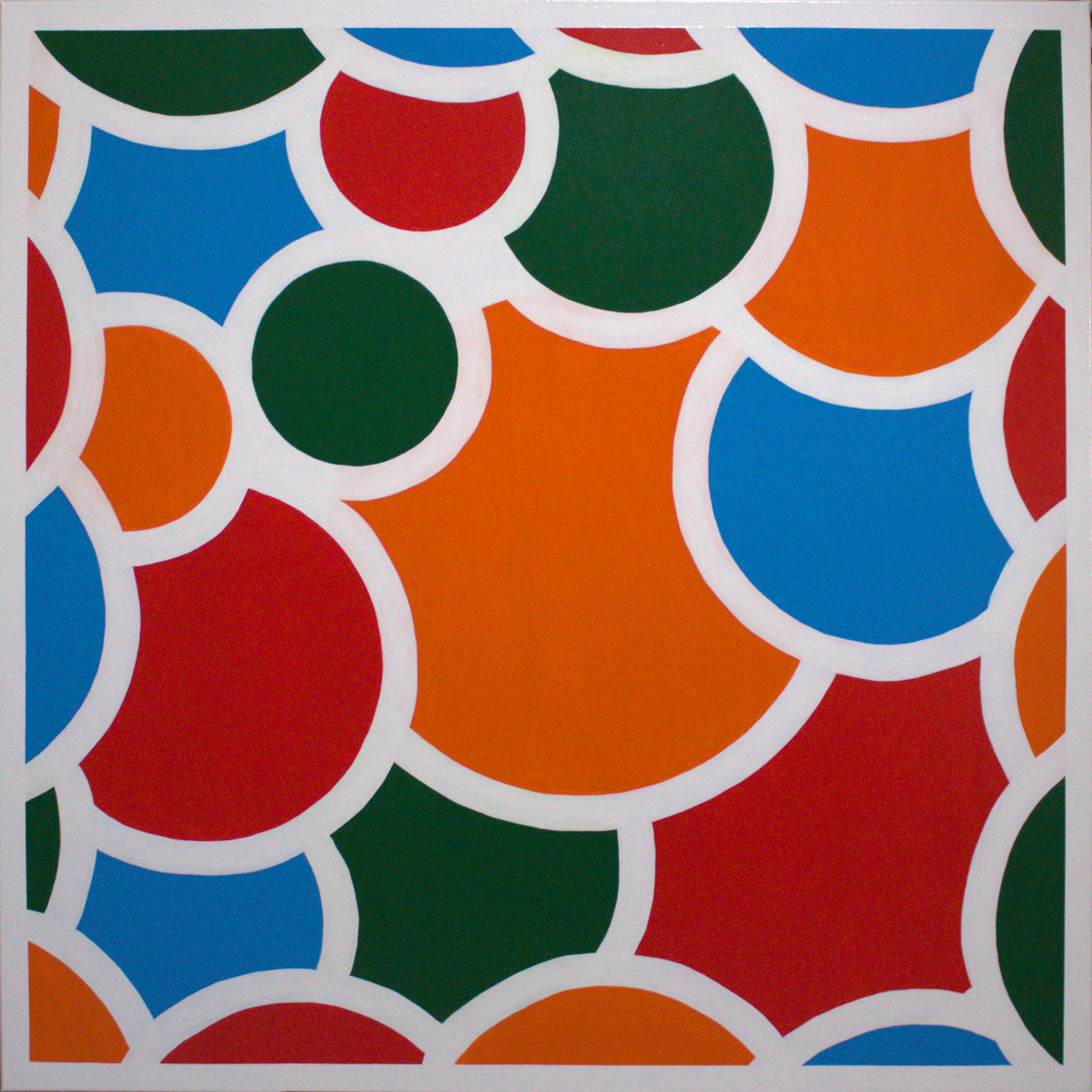Shapes Circles 90 x 90cm acrylic on canvas