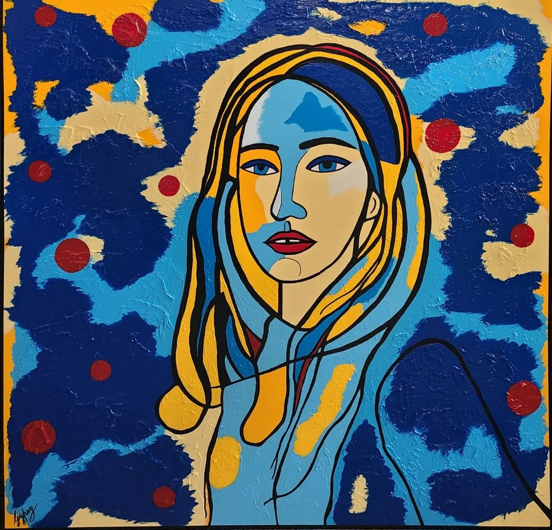 Portrait of Love 90 x 90cm acrylic on canvas